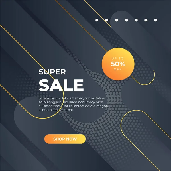 Editable minimal square banner template. Black and yellow background color with stripe line shape. Suitable for social media post and web internet ads. Vector illustration with photo college