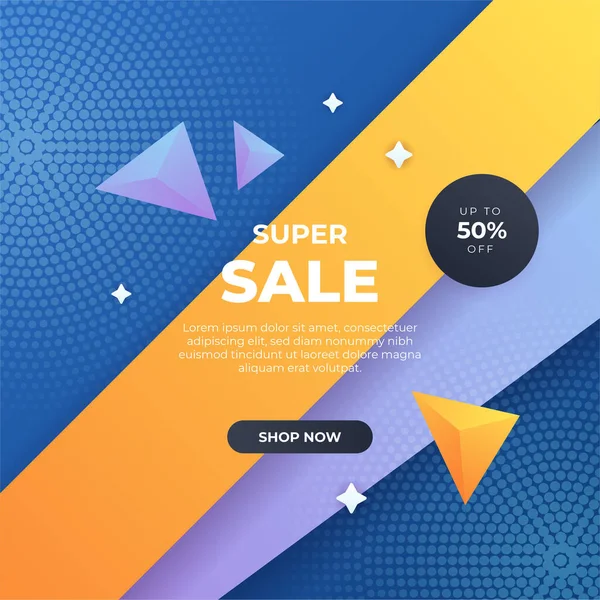 Editable minimal square banner template. Blue and orange background color with stripe line shape. Suitable for social media post and web internet ads. Vector illustration with photo college