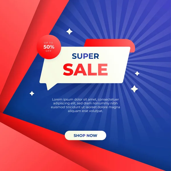 Vector Illustration Promotion Big Super Sale Banner. Discount Design For Newsletter, Poster, Social Media Template, Ads, Black Friday, Special Offer, Summer Sale, Spring Sale, Online Shopping, And Web