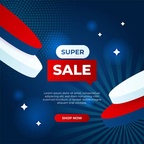 Vector Illustration Promotion Big Super Sale Banner. Discount Design For Newsletter, Poster, Social Media Template, Ads, Black Friday, Special Offer, Summer Sale, Spring Sale, Online Shopping, And Web