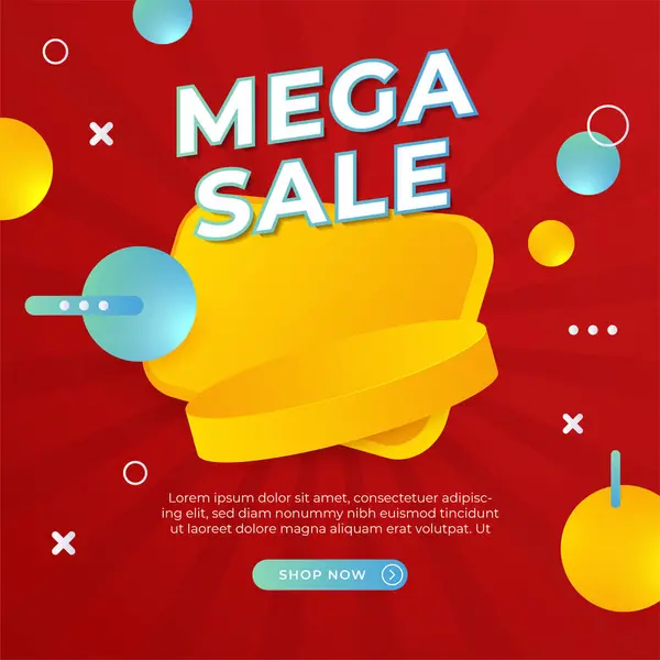 Sale and design background set with colorful abstract shapes. Special offer mega sale background template. Vector illustration promotion big super sale banner. Discount design for poster and web.