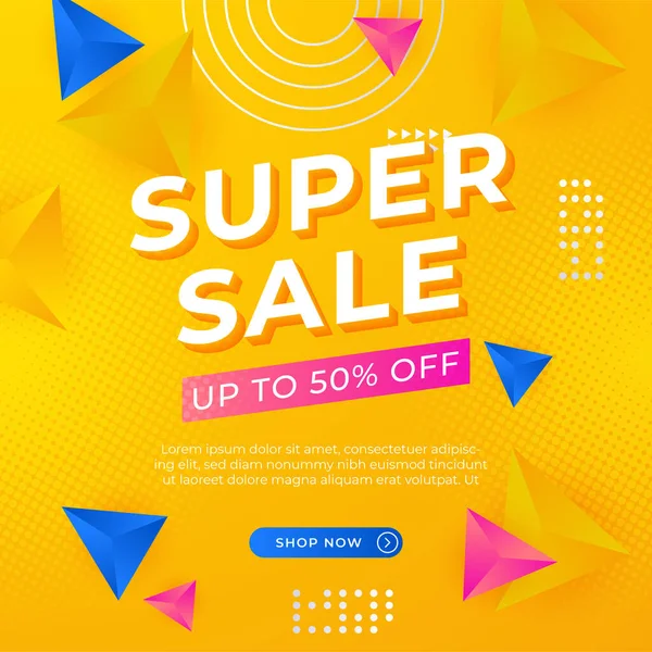Sale and design background set with colorful abstract shapes. Special offer mega sale background template. Vector illustration promotion big super sale banner. Discount design for poster and web.