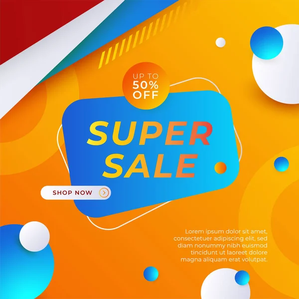 Vector Illustration Promotion Big Super Sale Banner. Discount Design For Newsletter, Poster, Social Media Template, Ads, Black Friday, Special Offer, Summer Sale, Spring Sale, Online Shopping, And Web