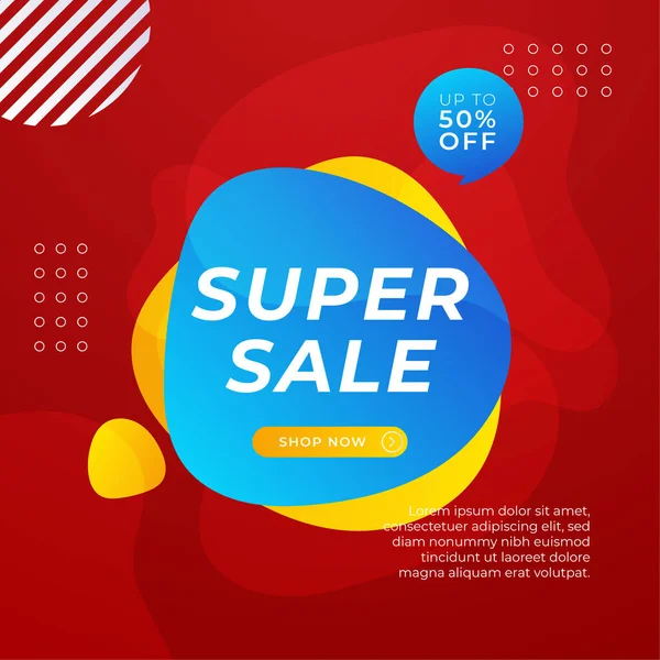 Vector Illustration Promotion Big Super Sale Banner. Discount Design For Newsletter, Poster, Social Media Template, Ads, Black Friday, Special Offer, Summer Sale, Spring Sale, Online Shopping, And Web
