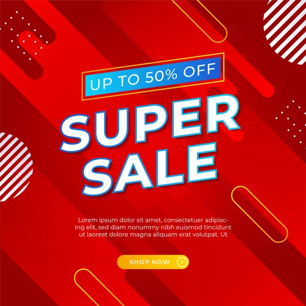 Vector Illustration Promotion Big Super Sale Banner. Discount Design For Newsletter, Poster, Social Media Template, Ads, Black Friday, Special Offer, Summer Sale, Spring Sale, Online Shopping, And Web