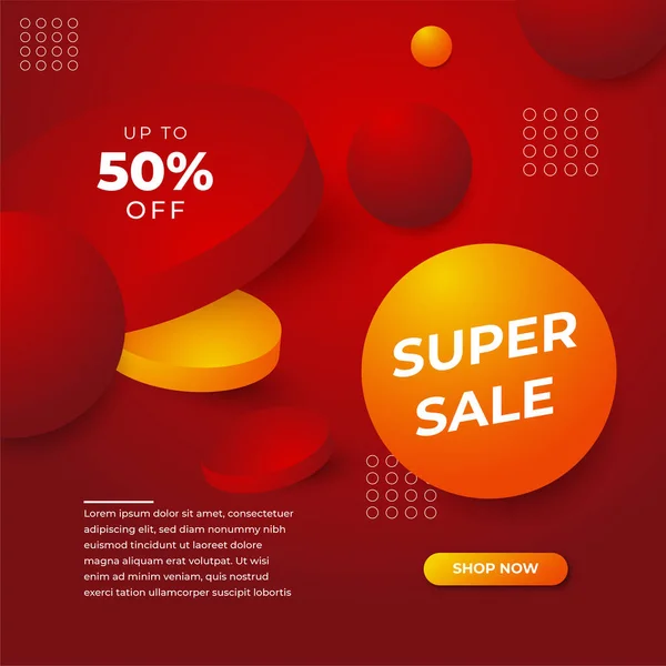 Special offer mega sale social media background template