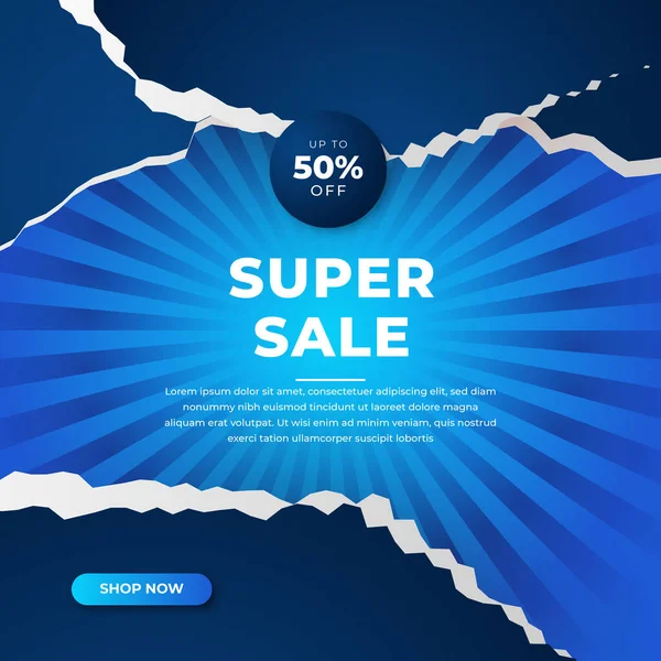 Vector Illustration Promotion Big Super Sale Banner. Discount Design For Newsletter, Poster, Social Media Template, Ads, Black Friday, Special Offer, Summer Sale, Spring Sale, Online Shopping, And Web