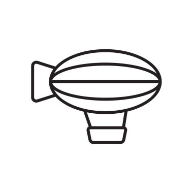 Hot Air Balloon Transportation icon people icons with black outline style. Vehicle, symbol, transport, line, outline, auto, station, travel, editable, pictogram, isolated, flat. Vector illustration