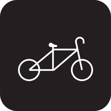 Cycle Transportation icon with black filled line style. Vehicle, symbol, transport, line, outline, station, travel, automobile, editable, pictogram, isolated, flat. Vector illustration