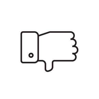 Dislike Feedback icon with black outline style