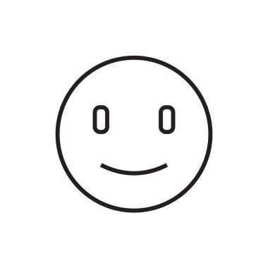 Smile Feedback icon with black outline style