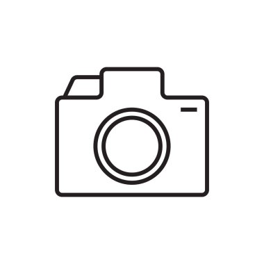Camera Feedback icon with black outline style