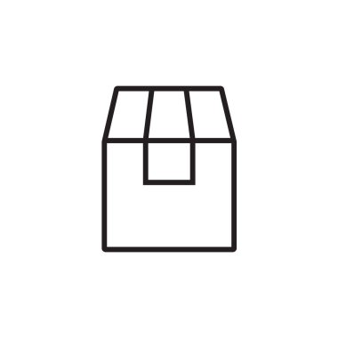 Package delivery service icon with black outline style. Related to order tracking, delivery home, warehouse, truck, scooter, courier and cargo icons. Shipping symbol. Vector illustration
