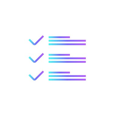 Survey Feedback icons with blue gradient outline style