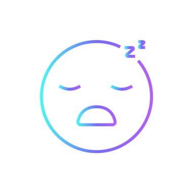 Sleep Feedback icons with blue gradient outline style
