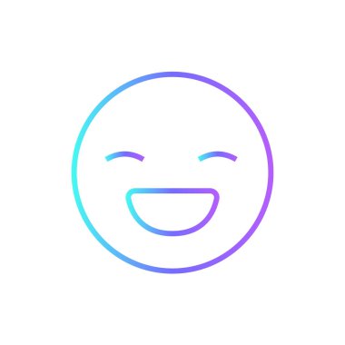 Laugh Feedback icons with blue gradient outline style