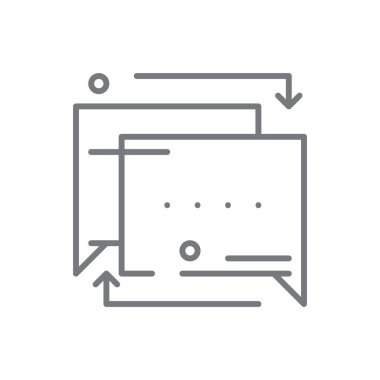 Answer Feedback icon with black outline style