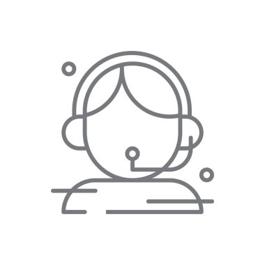 Support Feedback icon with black outline style