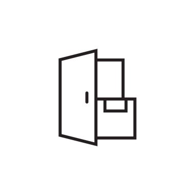 Home delivery service icon with black outline style. Related to order tracking, delivery home, warehouse, truck, scooter, courier and cargo icons. Shipping symbol. Vector illustration