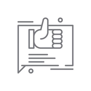 Like Comment Feedback icon with black outline style