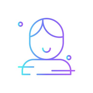 Customers Feedback icons with blue gradient outline style