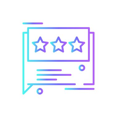 Rating Feedback icons with blue gradient outline style
