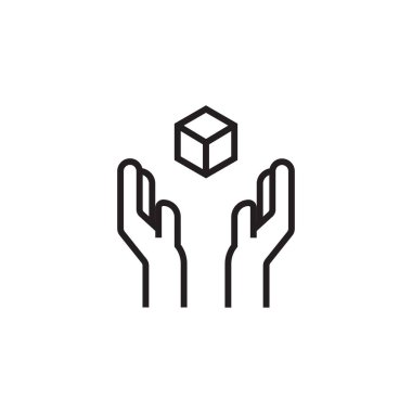 Handle with care delivery service icon with black outline style. Related to order tracking, delivery home, warehouse, truck, scooter, courier and cargo icons. Shipping symbol. Vector illustration