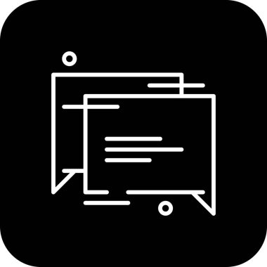 Comment Feedback icons with black filled line style