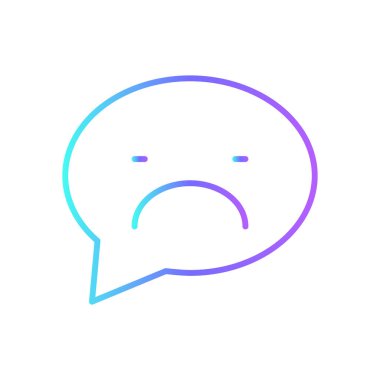 BAD COMMENT Feedback icons with blue gradient outline style