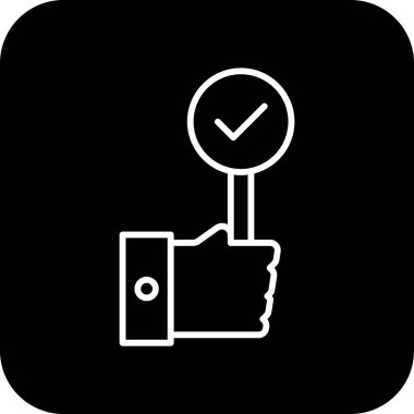 ACCEPTED Feedback icons with black filled line style