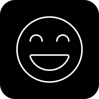 HAPPY Feedback icons with black filled line style