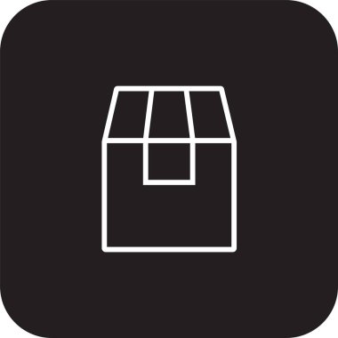 Package Delivery service icon with black filled line style. Related to order tracking, delivery home, warehouse, truck, scooter, courier and cargo icons. Shipping symbol. Vector illustration