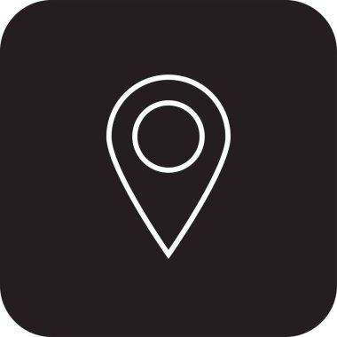 Pin Point Delivery service icon with black filled line style. Related to order tracking, delivery home, warehouse, truck, scooter, courier and cargo icons. Shipping symbol. Vector illustration