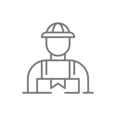 Courier Delivery service icon with black outline style. Related to order tracking, delivery home, warehouse, truck, scooter, courier and cargo icons. Shipping symbol. Vector illustration