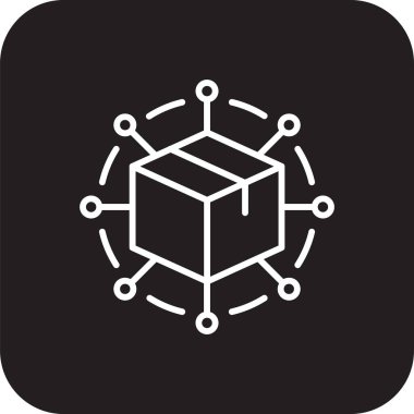 Distribution Delivery service icon with black filled line style. Related to order tracking, delivery home, warehouse, truck, scooter, courier and cargo icons. Shipping symbol. Vector illustration