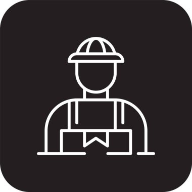 Courier Delivery service icon with black filled line style. Related to order tracking, delivery home, warehouse, truck, scooter, courier and cargo icons. Shipping symbol. Vector illustration