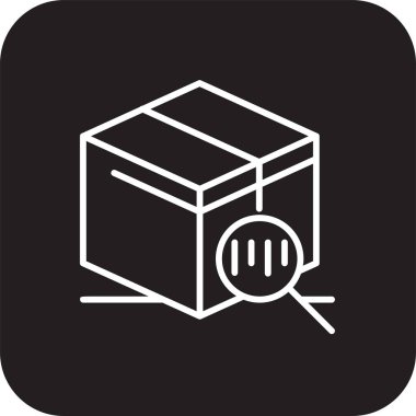 Tracking Number Delivery service icon with black filled line style. Related to order tracking, delivery home, warehouse, truck, scooter, courier and cargo icons. Shipping symbol. Vector illustration