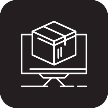 Order Online Delivery service icon with black filled line style. Related to order tracking, delivery home, warehouse, truck, scooter, courier and cargo icons. Shipping symbol. Vector illustration
