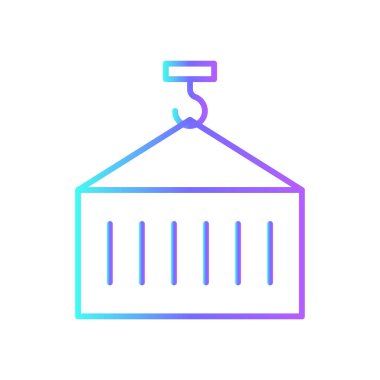 Export Delivery service icon with blue gradient outline style. Shipping sign symbol. Related to order tracking, delivery home, warehouse, truck, courier and cargo icons. Vector illustration