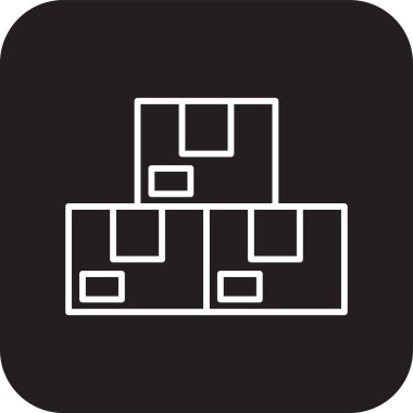 Box delivery service icon with black filled line style. Shipping sign symbol. Related to order tracking, delivery home, warehouse, truck, courier and cargo icons. Vector illustration
