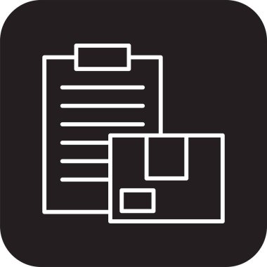 Document delivery service icon with black filled line style. Shipping sign symbol. Related to order tracking, delivery home, warehouse, truck, courier and cargo icons. Vector illustration