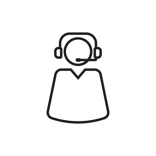 Customer Service Delivery Service Icon Black Outline Style Related Order — 图库矢量图片