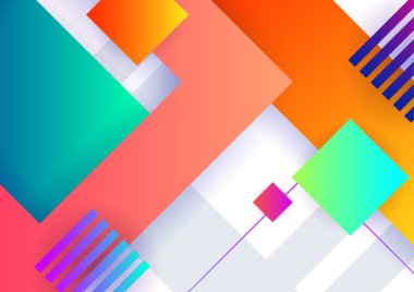 Geometrik şekillerle renkli arka plan