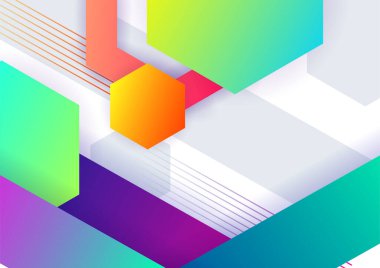 Geometrik şekillerle renkli arka plan