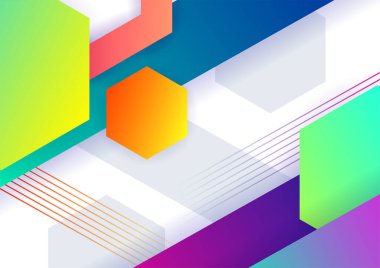 Geometrik şekillerle renkli arka plan