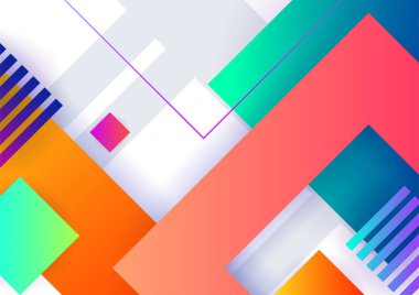 Geometrik şekillerle renkli arka plan