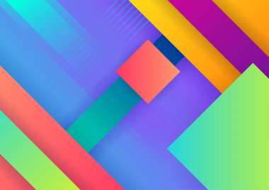 Geometrik şekillerle renkli arka plan