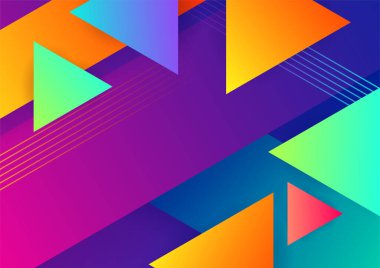 Geometrik şekillerle renkli arka plan
