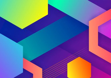 Geometrik şekillerle renkli arka plan