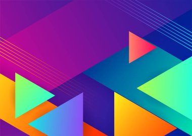 Geometrik şekillerle renkli arka plan